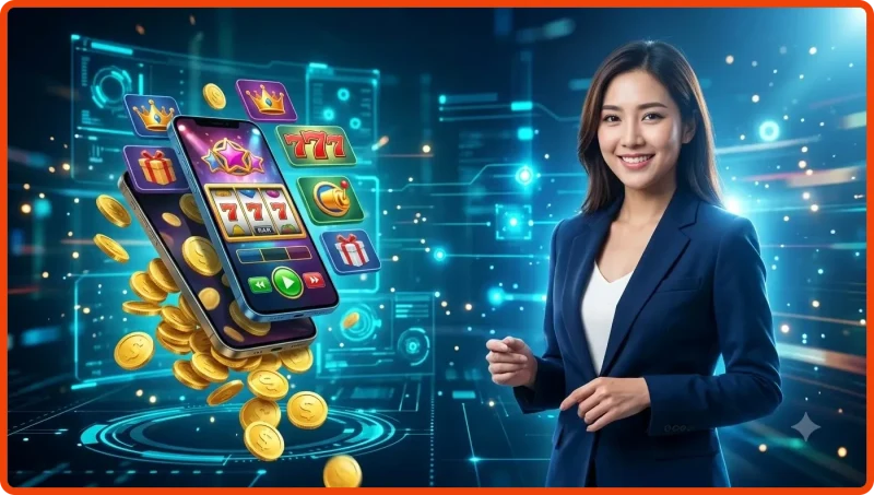 hack-no-hu-hinh-anh-kinh-lup-soi-vao-may-no-hu-voi-bieu-tuong-khoa-va-khien-bao-mat-ngu-y-khong-the-hack Hack nổ hũ - Hình ảnh kính lúp soi vào máy nổ hũ với biểu tượng khóa và khiên bảo mật, ngụ ý không thể hack